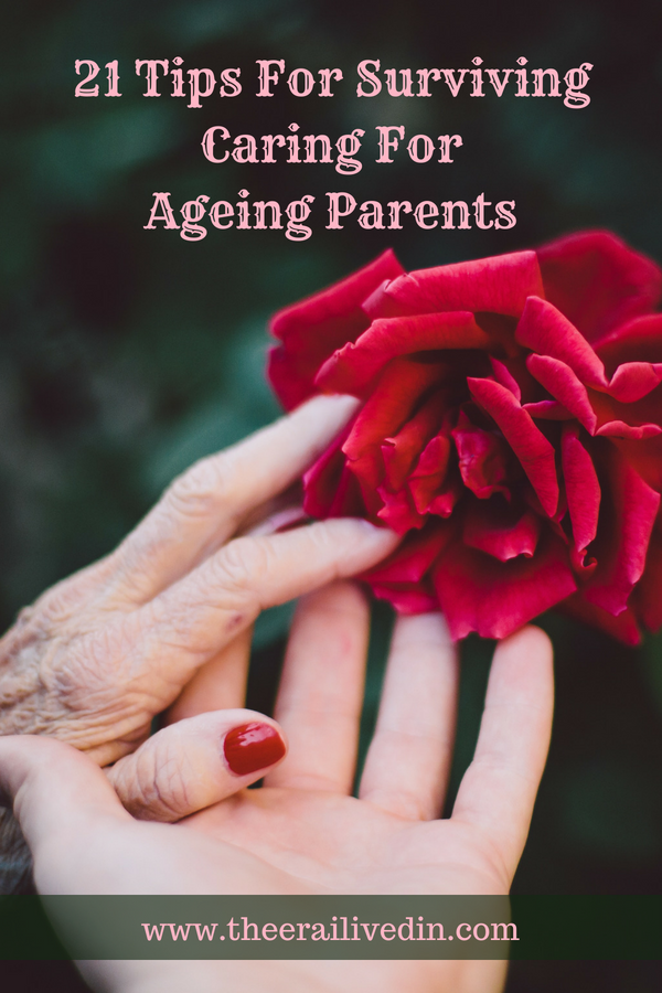 How I'm surviving caring for my ageing parents- 21 elder care tips & strategies that are helping me keep off the caregiver burnout during at home adult care. #theerailivedin #eldercare #eldercarequotes